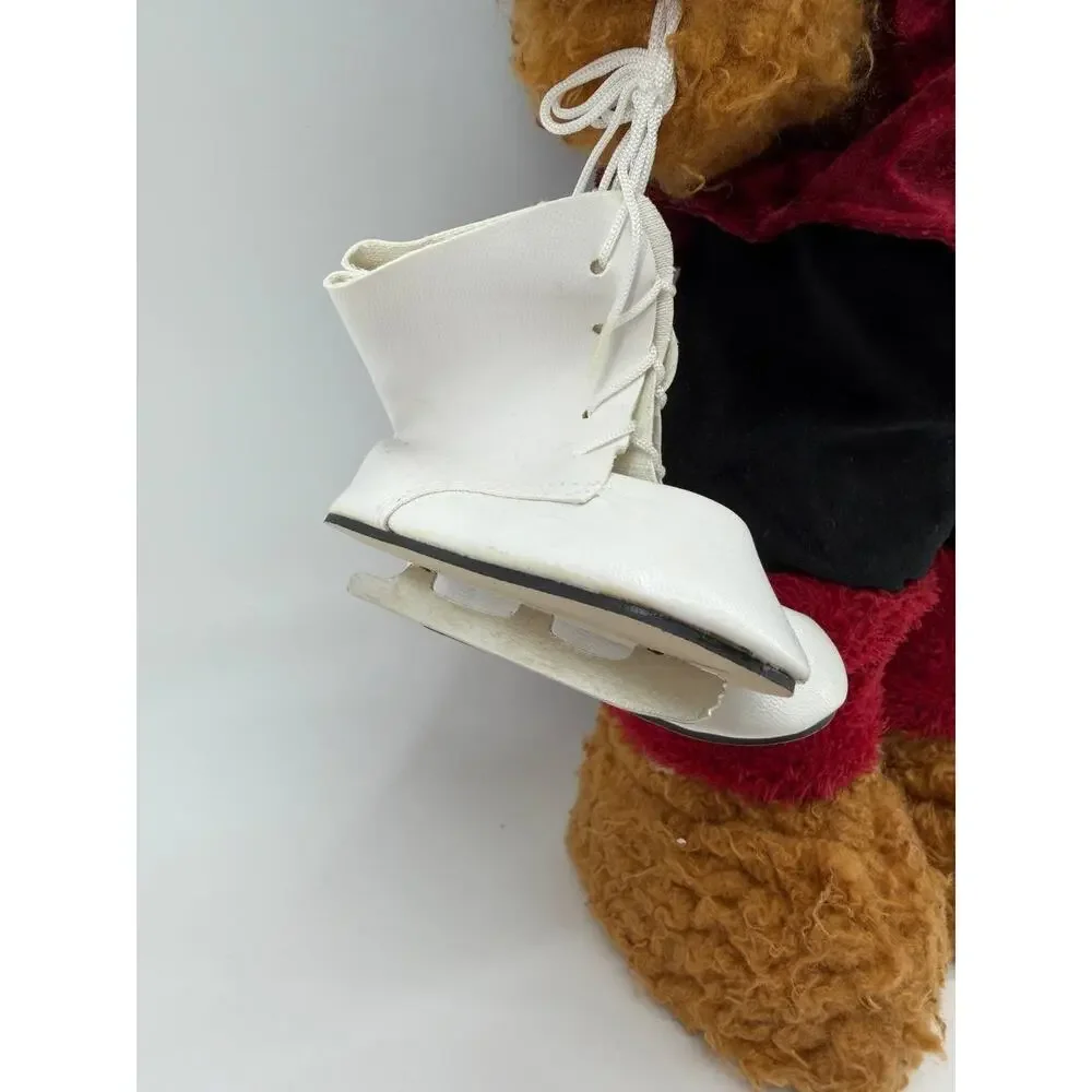 Vintage Homespun Creations Teddy Bear Plush Christmas Decor Doll Scarf